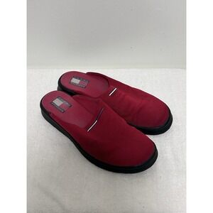 Vintage Tommy Hilfiger red platform Slip on Clog Mules Women's Size 9